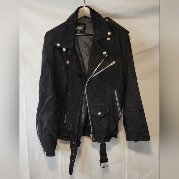 Reclaimed Vintage Other - RECLAIMED Vintage Black Suede Biker Jacket